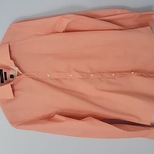 Men's Orange Button-Up Shirt